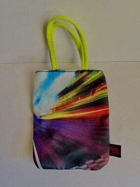 Speed Racer Vintage McDonalds 2008 Mini Tote Bag w Neon Green Double Handles Y2K